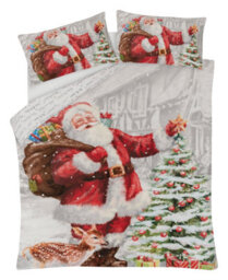Smart Living Luxury Father Christmas Reversible Duvet Cover With Pillowcases - thumbnail 5