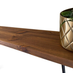 Timber Foundry Narrow Hallway Console Table L130 X D15 X H75Cm, Pine, Golden Oak - thumbnail 2