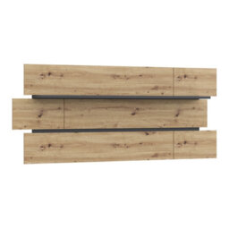 Furniture To Go Klara Wall Shelf Artisan Oak / Uni Wolfram Grey Finish - thumbnail 1