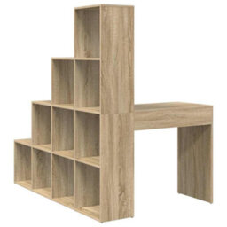 Berkfield Corner Desk Sonoma Oak 101.5 X 149.5 X 149.5 Cm Engineered Wood - thumbnail 6