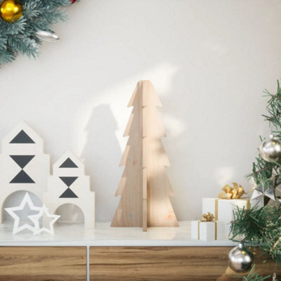 Berkfield Wooden Christmas Tree For Decoration 49 Cm Solid Wood Pine - image 1