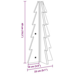 Berkfield Wooden Christmas Tree For Decoration 49 Cm Solid Wood Pine - thumbnail 8