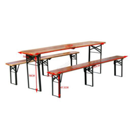 Birchtree 3 Piece Wooden Folding Picnic Dining Outdoor Table Bench Set 2.2M - thumbnail 4