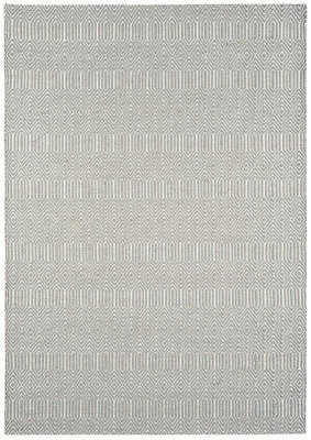 Silver Geometric Handmade Luxurious Modern Wool Easy To Clean Rug Dining Room Bedroom And Living Room-120Cm X 170Cm - image 1