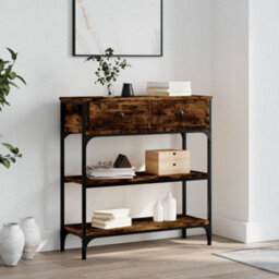 Walplus Console Table Smoked Oak 72.5X25X75 Cm Engineered Wood - thumbnail 1