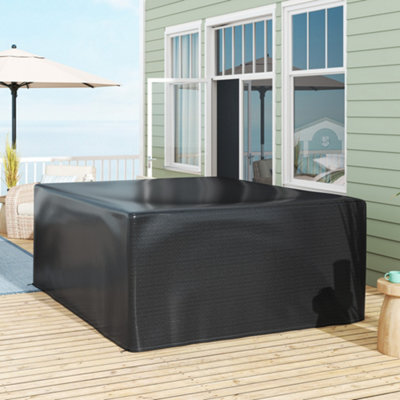 Outsunny 235X190X90Cm Large Patio Set Outdoor Garden Furniture Cover Black - image 1