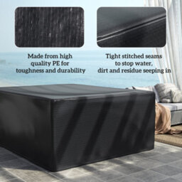 Outsunny 235X190X90Cm Large Patio Set Outdoor Garden Furniture Cover Black - thumbnail 5