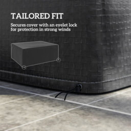 Outsunny 235X190X90Cm Large Patio Set Outdoor Garden Furniture Cover Black - thumbnail 6