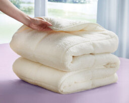 Double Sherpa Fleece Mattress Topper  Reversible Winter/summer Comfort, Elastic Straps, Machine Washable - thumbnail 2