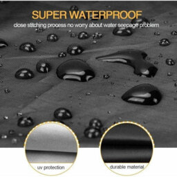 Waterproof And Dustproof Protective Cover For Garden Furniture, Polyester, Garden, Patio Furniture - Black (140 120 100Cm) - thumbnail 5