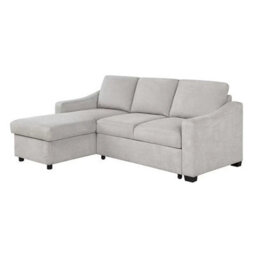 Xample Coddle Aria Beige Fabric Convertible Sofa Bed With Reversible Chaise Storage, Pull-Out Bed, Pocket Coil Seat Cushion & Wood Legs - thumbnail 3