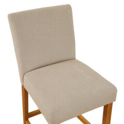 The Furniture Market Monty Bar Stool Modern Minimalist Design Oak Solid Wood Legs Comfortable Foam Seat Kitchen Counter Stool Natural Oatmeal Fabric - thumbnail 6
