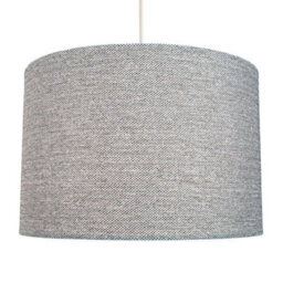 Happy Homewares Modern And Sleek 30Cm Width Light Grey Linen Fabric Drum Lamp Shade 60W Maximum - thumbnail 2