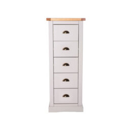 Cabinet Bits Loreo 5 Drawer Narrow Chest Of Drawers Brass Cup Handle