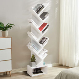 Costway 59 Inch Tree Bookshelf Free-Standing Bookcase With 10 Shelves - thumbnail 3