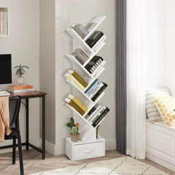 Costway 59 Inch Tree Bookshelf Free-Standing Bookcase With 10 Shelves - thumbnail 4