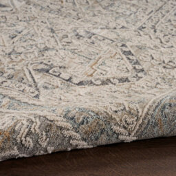 Ivory Grey Traditional Abstract Rug Easy To Clean Dining Room-239Cm X 307Cm - thumbnail 8