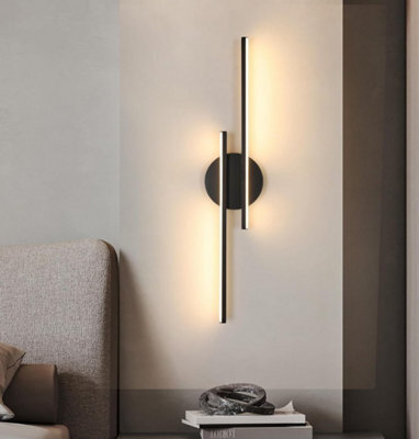 Indoor Wall Lamp Led 24W Modern Black 3000K Warm Light Long Sconce - image 1