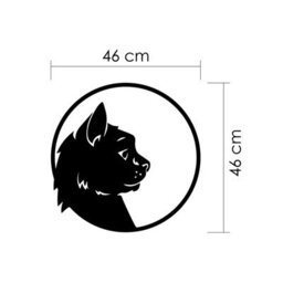 Decortie Modern Metal Wall Art Home Ornament Cat Decorative Minimalist Design Hanging Wall Sculpture, Black - thumbnail 4
