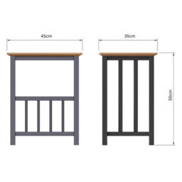 Fwstyle Oak Graphite Blue Magazine Rack Ready Assembled - thumbnail 4
