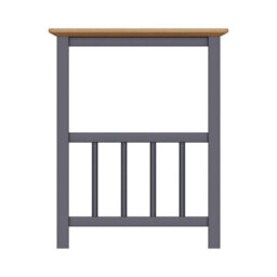 Fwstyle Oak Graphite Blue Magazine Rack Ready Assembled - thumbnail 3