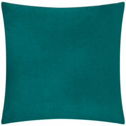 Paoletti Evoke Cut Velvet Cushion Cover, Teal, 55 X 55Cm - thumbnail 2