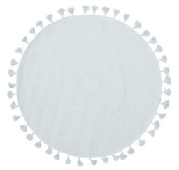 Orsina Kids Blue Round Rug With Tassels - thumbnail 1