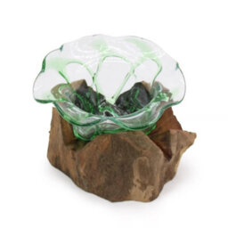 Recycled Bottles - Large Fancy Sweet Bowl On Wood - thumbnail 2