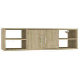 Berkfield Wall Shelf Sonoma Oak 102X30X29 Cm Engineered Wood - thumbnail 2