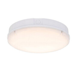Luminosa Lighting Luminosa Forca Cct Integrated Led Outdoor Microwave Flush Light Gloss White, Opal Ip65 - thumbnail 2