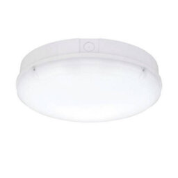 Luminosa Lighting Luminosa Forca Cct Integrated Led Outdoor Microwave Flush Light Gloss White, Opal Ip65