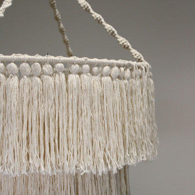 Serenityy Macrame Soft Chandelier - Natural, Hand-Woven 80Cm Boho Pendant - image 1