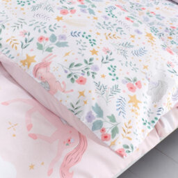 Catherine Lansfield Bedding Fairytale Unicorn Duvet Cover Set Pink - thumbnail 4