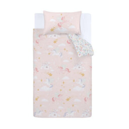 Catherine Lansfield Bedding Fairytale Unicorn Duvet Cover Set Pink - thumbnail 5