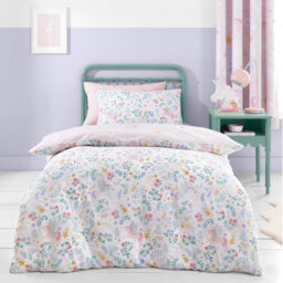 Catherine Lansfield Bedding Fairytale Unicorn Duvet Cover Set Pink - thumbnail 2
