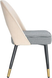 Hygrad Built to Survive Set Of 2 Dining Chairs Velvet Padded Seat Metal Legs Kitchen Chair Home Office Set - thumbnail 4