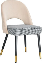 Hygrad Built to Survive Set Of 2 Dining Chairs Velvet Padded Seat Metal Legs Kitchen Chair Home Office Set - thumbnail 2