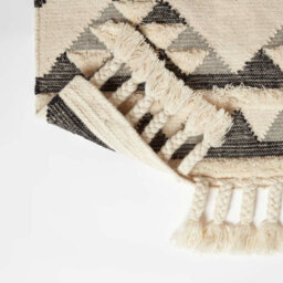 Homescapes Kota Black & Grey Kilim Wool Rug 160 X 230 Cm - thumbnail 5
