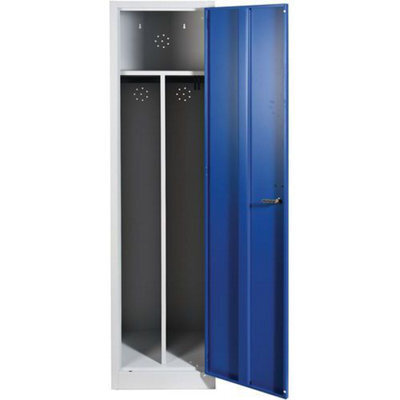 Manutan Expert 1 Door Clean/dirty Locker - Blue Door - Hxwxd 1800X450X450mm