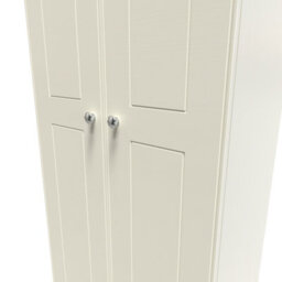 Albert 2 Door Wardrobe In Cream Ash & Oak (Ready Assembled) - thumbnail 4