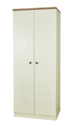 Albert 2 Door Wardrobe In Cream Ash & Oak (Ready Assembled) - thumbnail 7