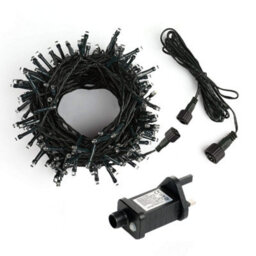 Best Artificial 500 Warm White Led's 50M/164Ft Black Cable Mains Power Connectable Indoor Outdoor Waterproof String Lights Garden Party - thumbnail 2