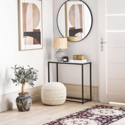 Wyld And Coco Black And Beige Oriental Runner Rug 80 X 240 Cm - Low Pile, Anti-Slip Base, Vintage-Modern Hallway - thumbnail 2