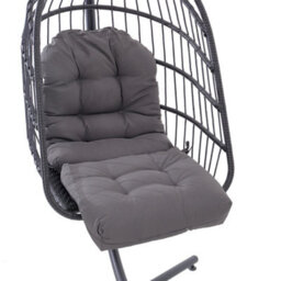 Living And Home Supportive Comfortable Dark Grey Garden Chair Seat Pad Cushion Waterproof Outdoor Bench Swing Chair Seat Cushion L 110 X  W 48 Cm - thumbnail 1
