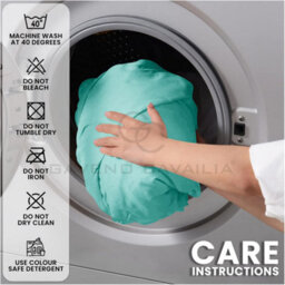 Gc Gaveno Cavailia Plain Dyed Fitted Bedsheet King Aqua Super Soft & Comfy Non Iron Fitted Sheet - thumbnail 5