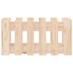 Berkfield Versatile Garden Planter With Fence Design 60X30X30 Cm Solid Wood Pine - thumbnail 5
