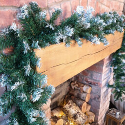 Samuel Alexander Premier 270Cm (9Ft) X 25Cm Snow Tipped Green Christmas Garland Decoration - thumbnail 6