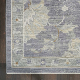 Charcoal Bordered Floral Traditional Persian Rug For Bedroom & Living Room-119Cm X 180Cm - thumbnail 4