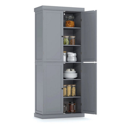 4 Door Kitchen Pantry 184Cm Tall Buffet Cabinet W/ 6 Tier Shelves - image 1