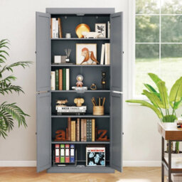 4 Door Kitchen Pantry 184Cm Tall Buffet Cabinet W/ 6 Tier Shelves - thumbnail 3